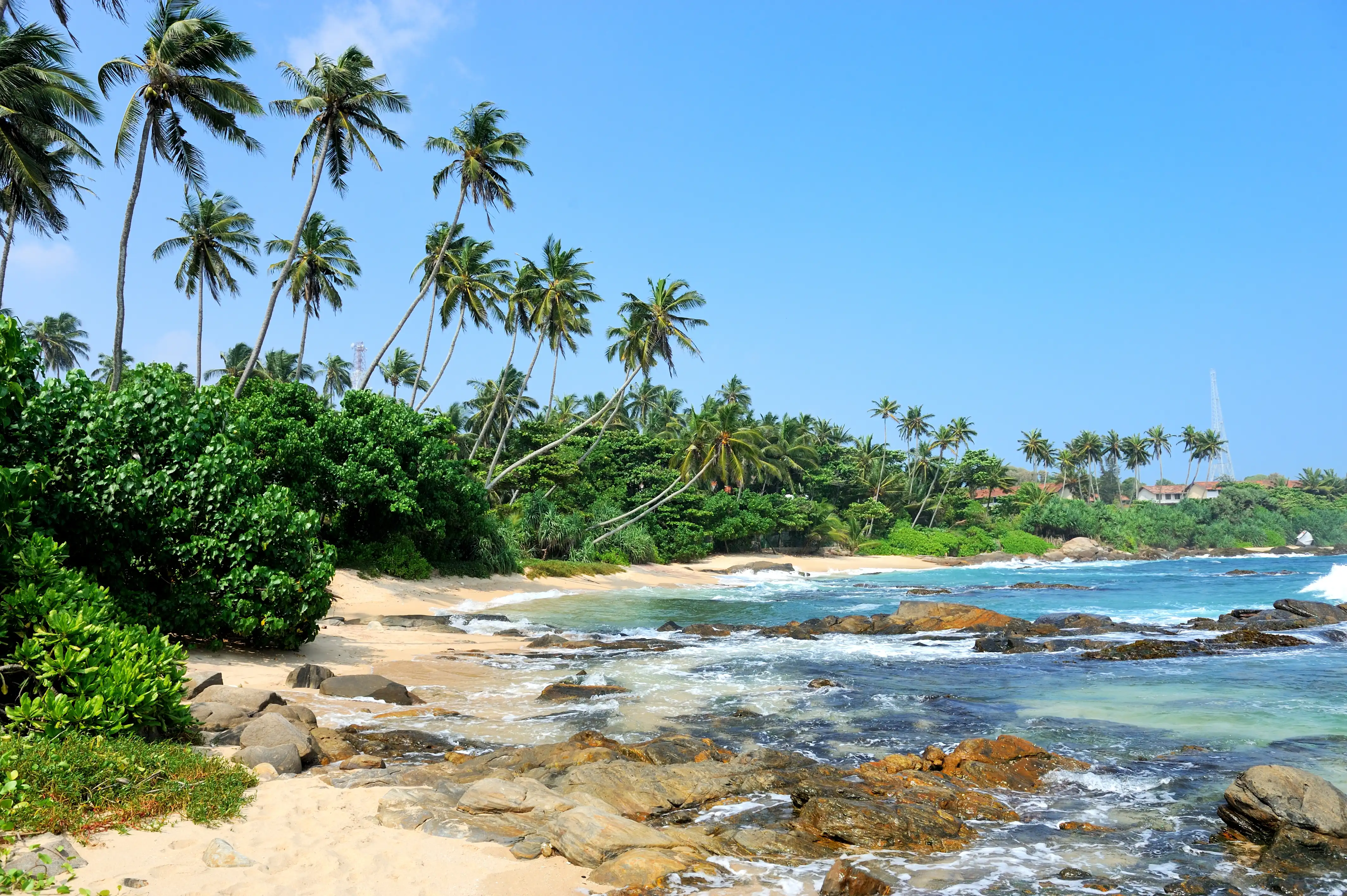 Aerial view of Unawatuna Beach